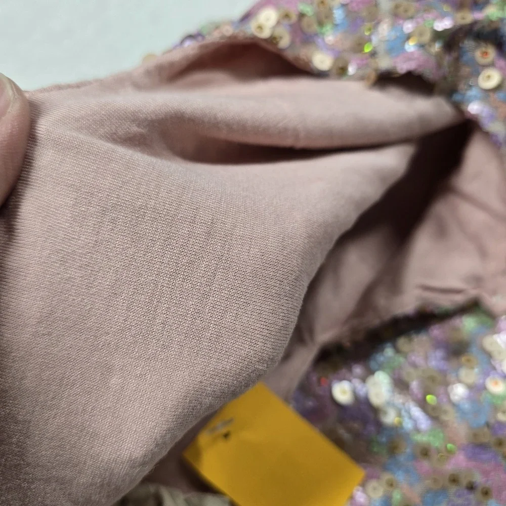 Peek Girls Sequin Dress Size M 8 Pastel Multicolor‎ Sparkly Party Holiday...
